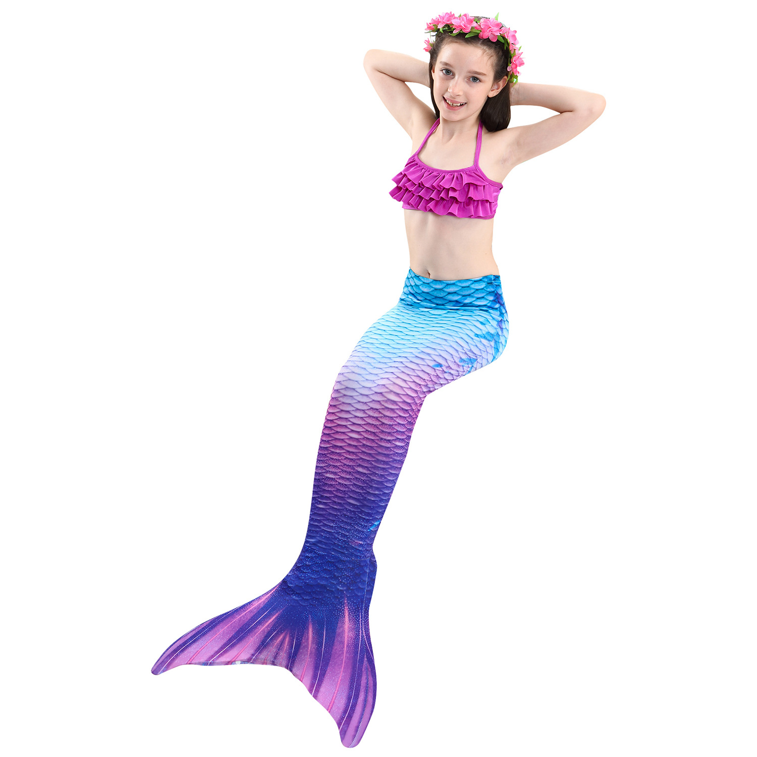 Kostým a plavky morská panna MASTER Siréna - 130 cm